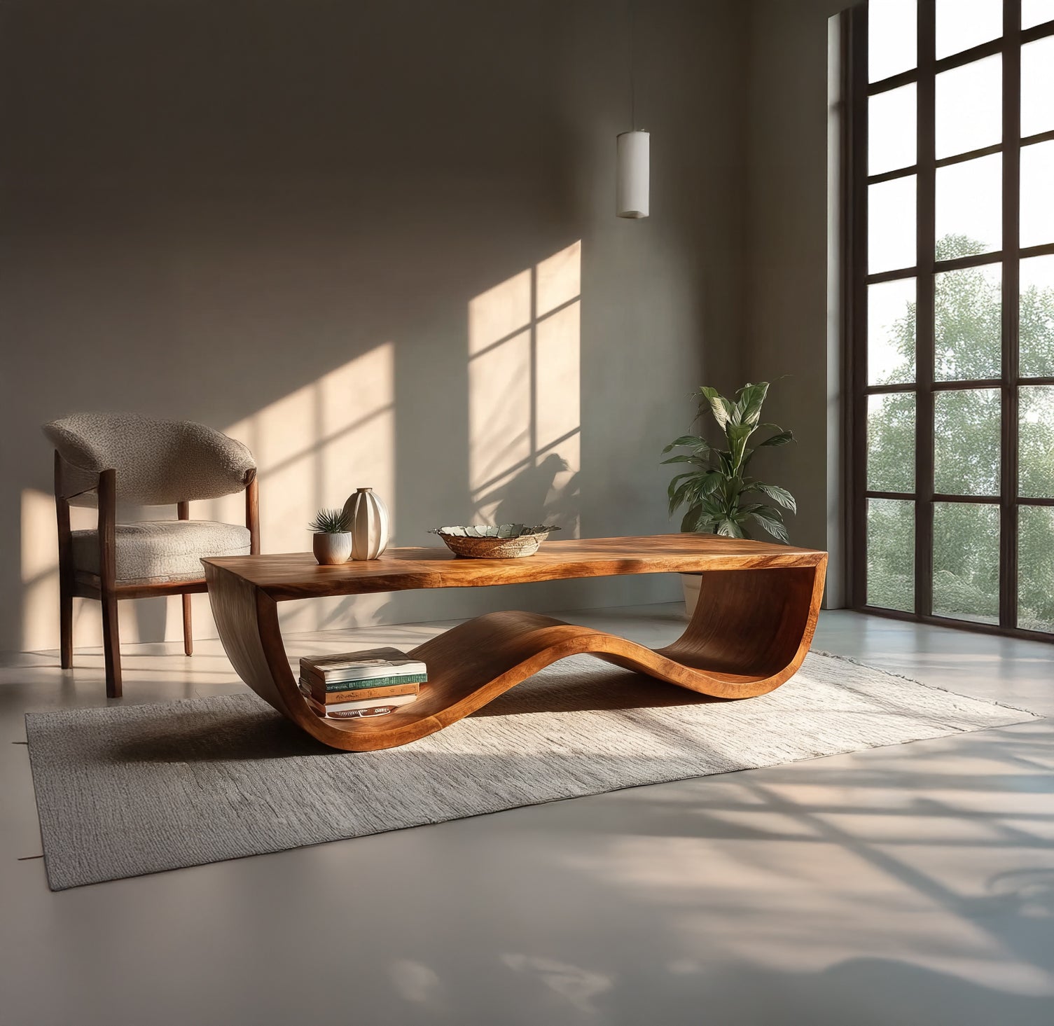Luxury Coffee Table with Storage Shelf for Living Room