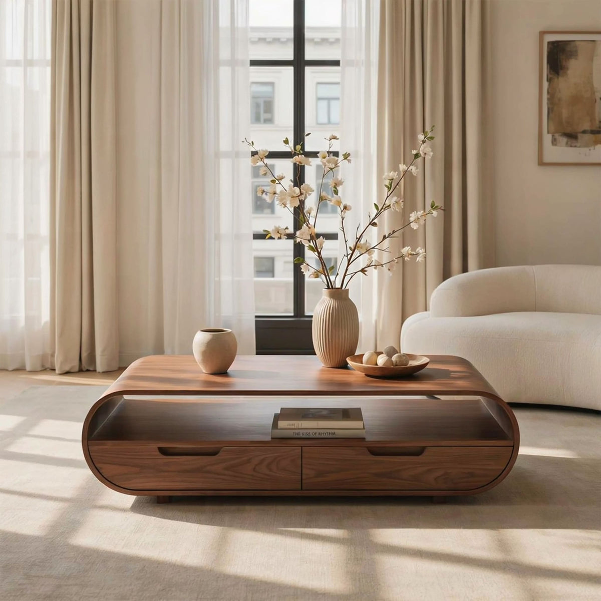 Modern coffee table in premium solid wood