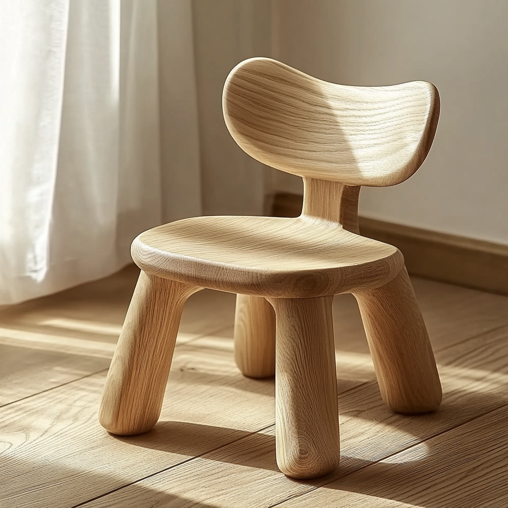 Wooden seating chair with cozy farmhouse style