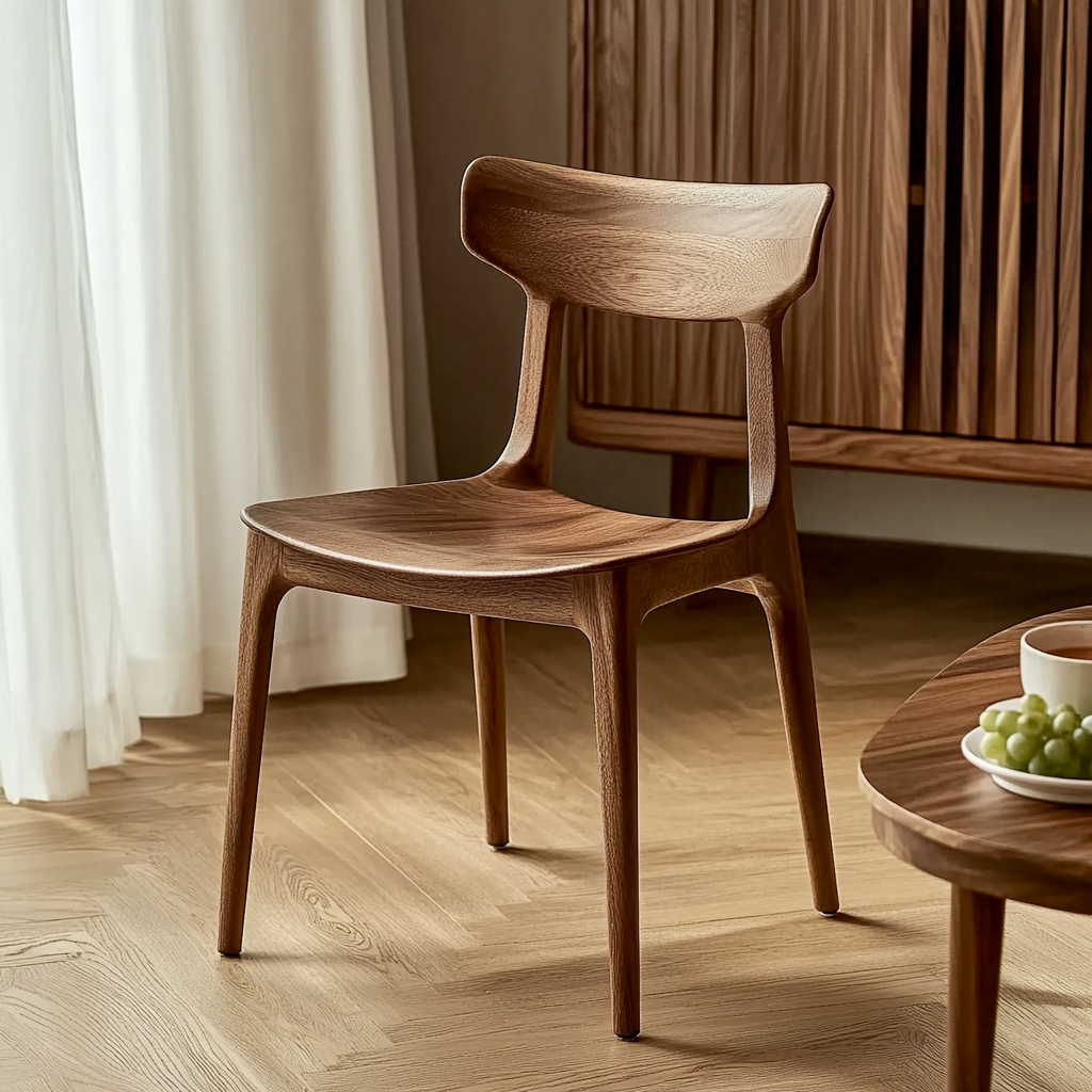 Artistic wood chair for contemporary kitchen interiors