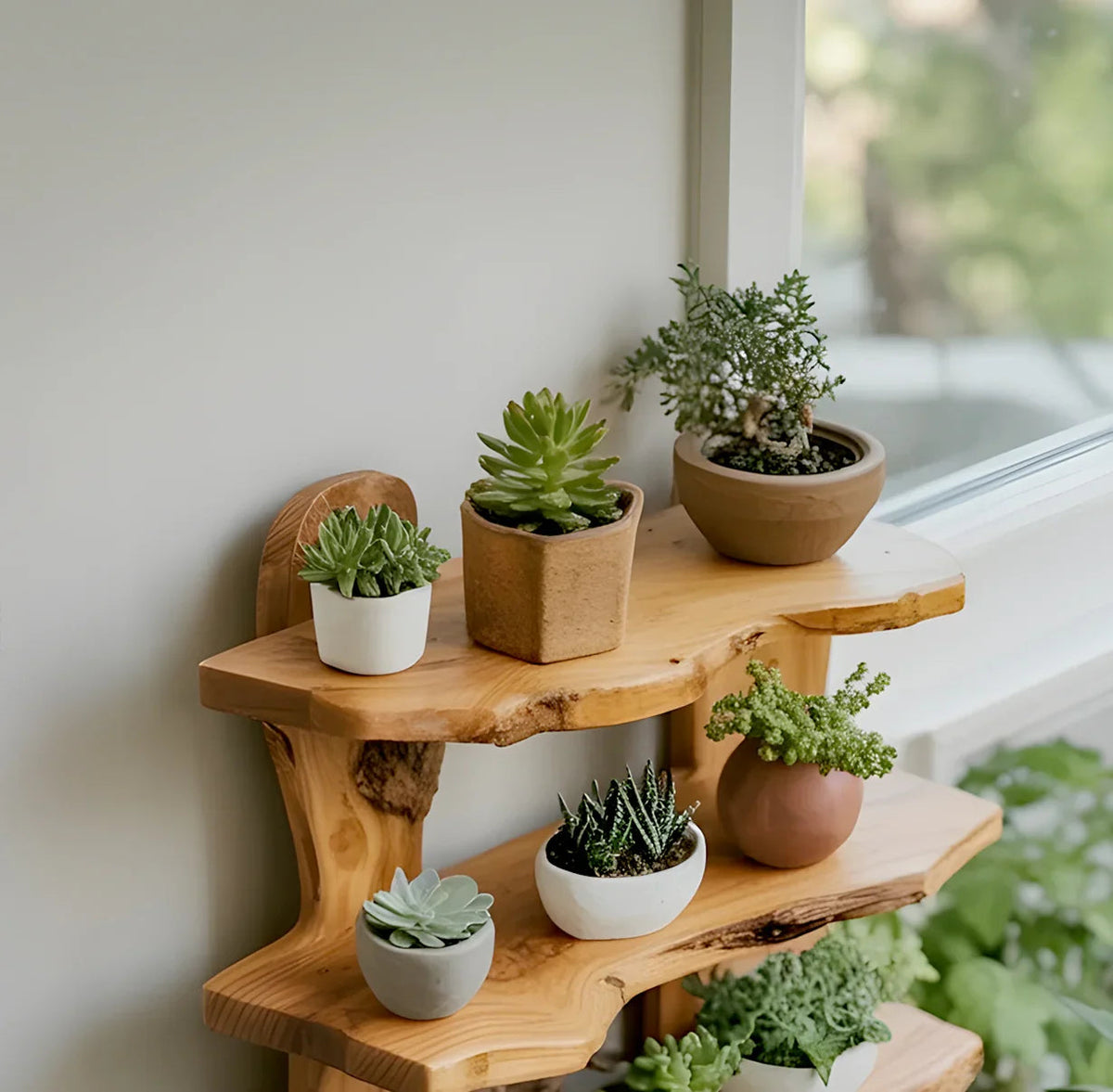 Outdoor plant stand for flowers and potted plants display