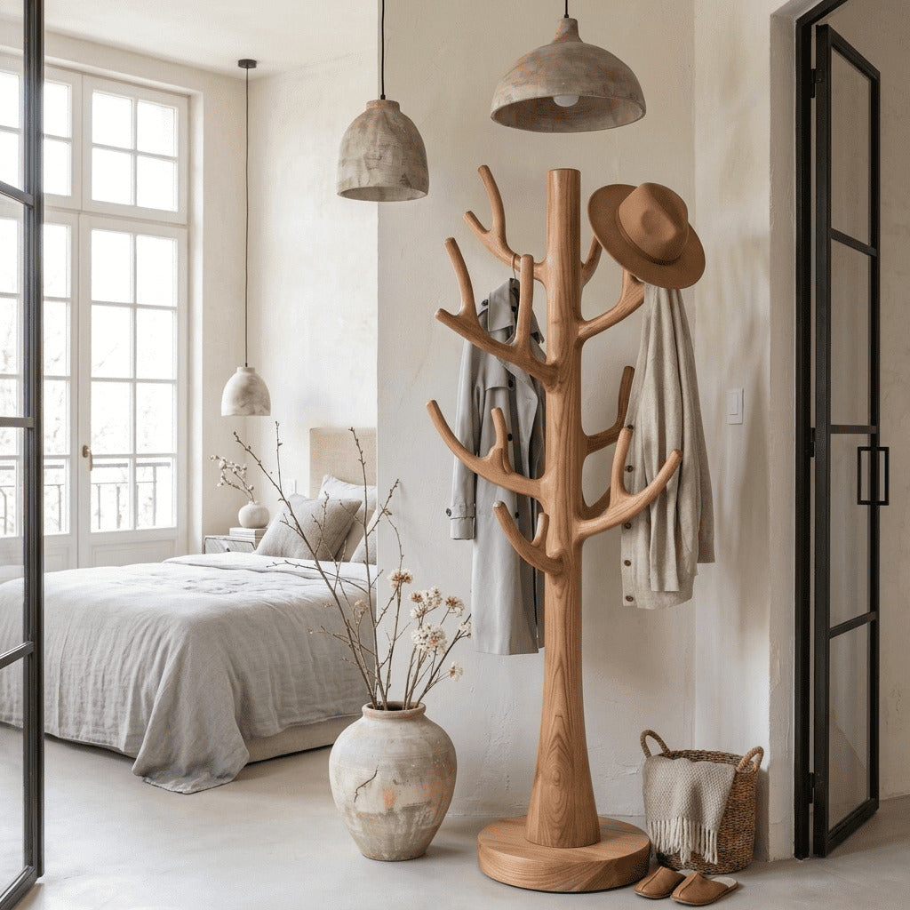 Organic hall tree in premium solid wood
