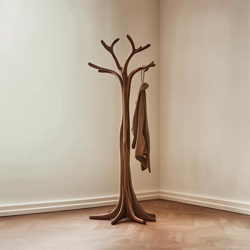 Wooden Hanging Tree Branch Clothes Rack – Vintage Wall Art