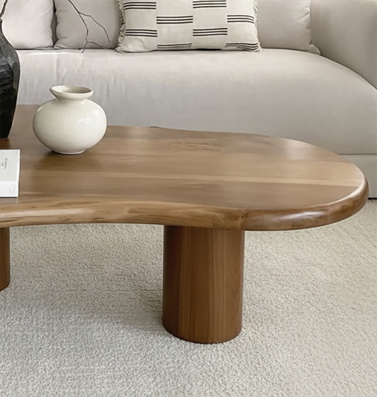 Solid Wood Organic Coffee Table – Handcrafted Live Edge Centerpiece for Living Room