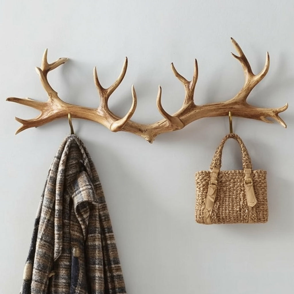 Antler Coat Rack – Rustic Handmade Wall Hook for Home & Office