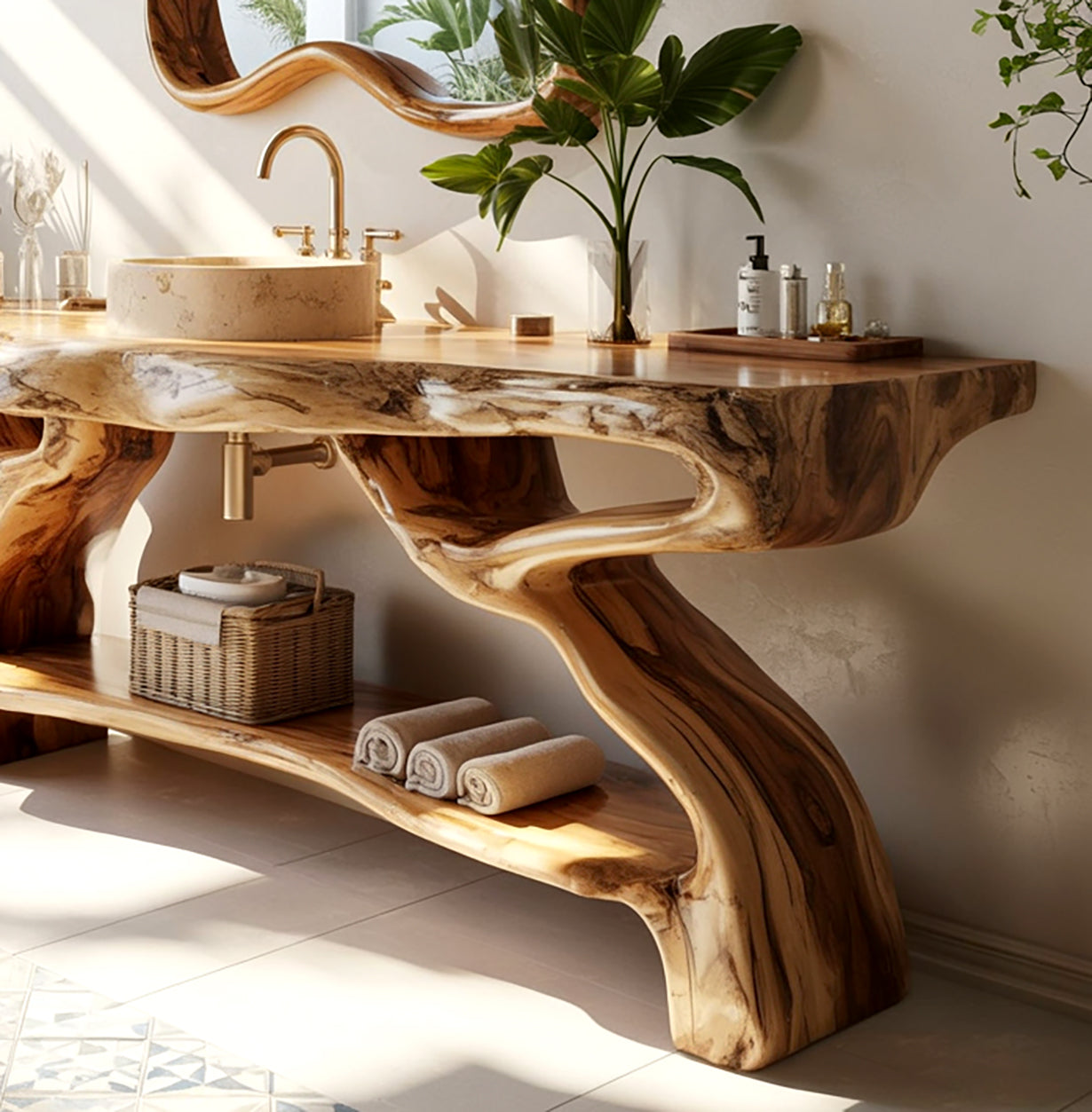 Handmade Rustic Barnwood Bathroom Vanity – Single Sink Farmhouse Vanity