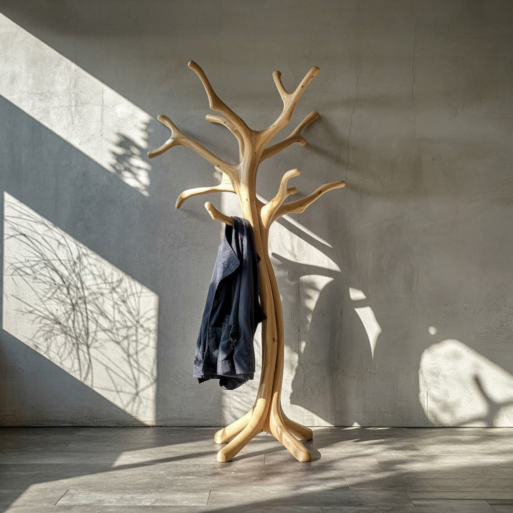 Natural Edge Wood Bench – Handcrafted Rustic Entryway Furniture