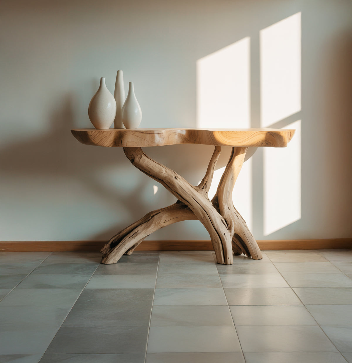 Handcrafted Live Edge Console Table Furniture Decor