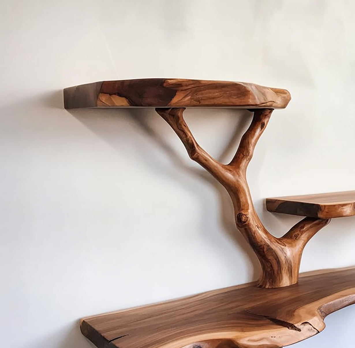 Tree Branch Floating Shelf – Natural Driftwood Wall Decor