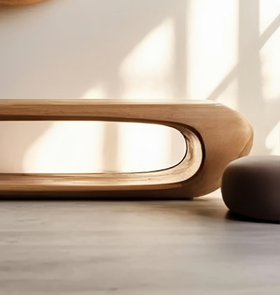 Handmade Irregular Wood Mirror – Mid Century Modern Wall Mirror