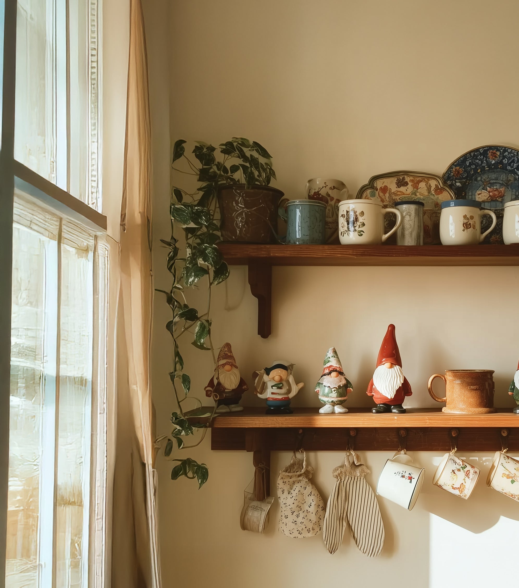Elegant Live Edge Walnut Floating Shelf – Farmhouse Wood for Bedroom, Nursery, and Kitchen