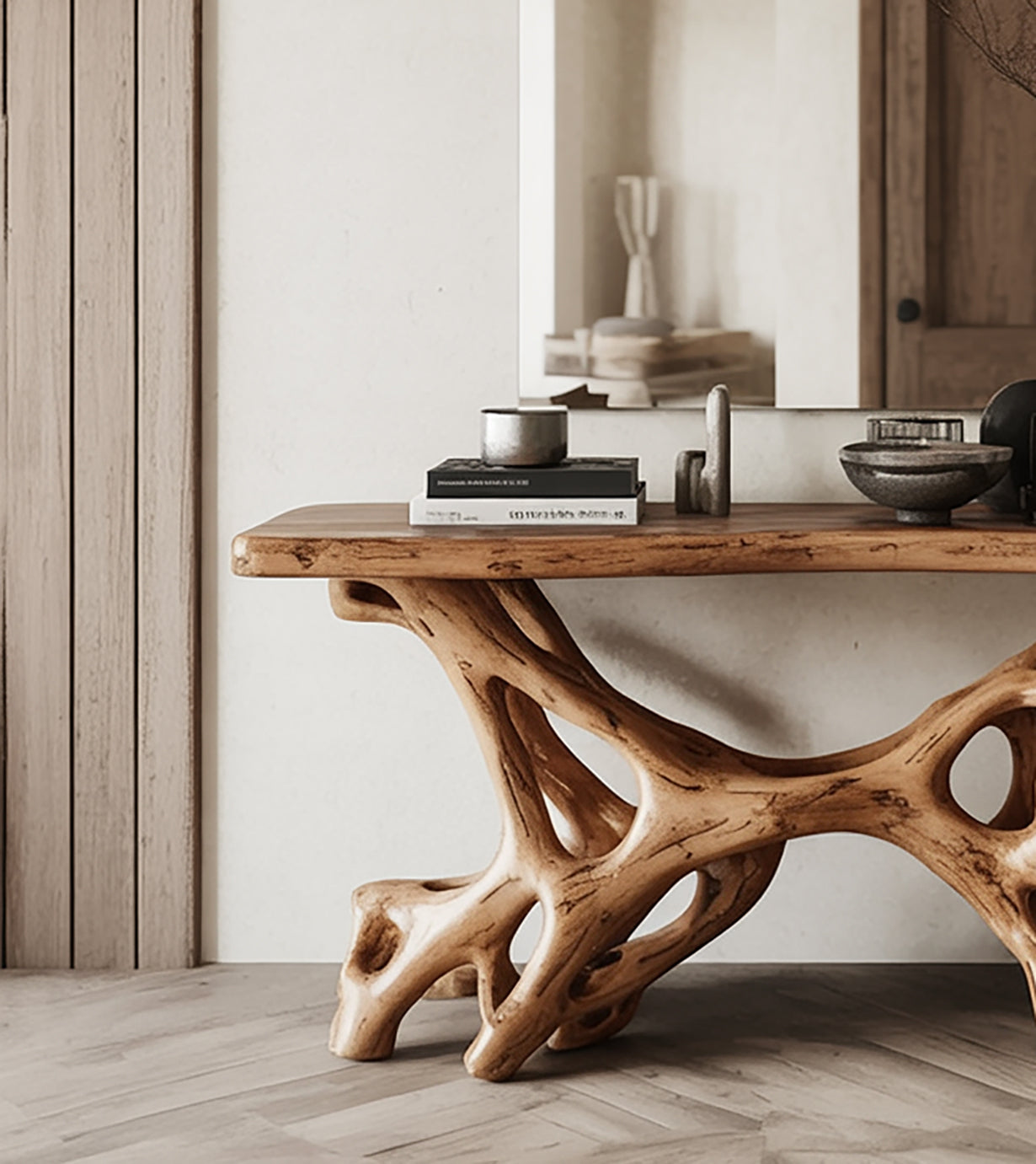 Handcrafted Wooden Entryway Table – Rustic Console Table, Modern Reclaimed Wood Accent