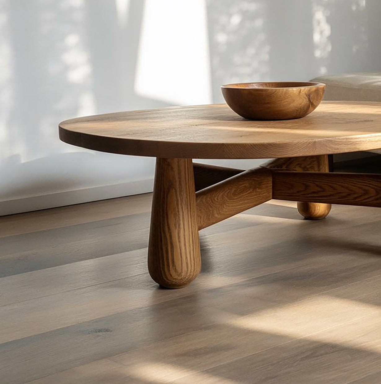 Modern Farmhouse Wood Coffee Table – Live Edge Slab Table for Living Room