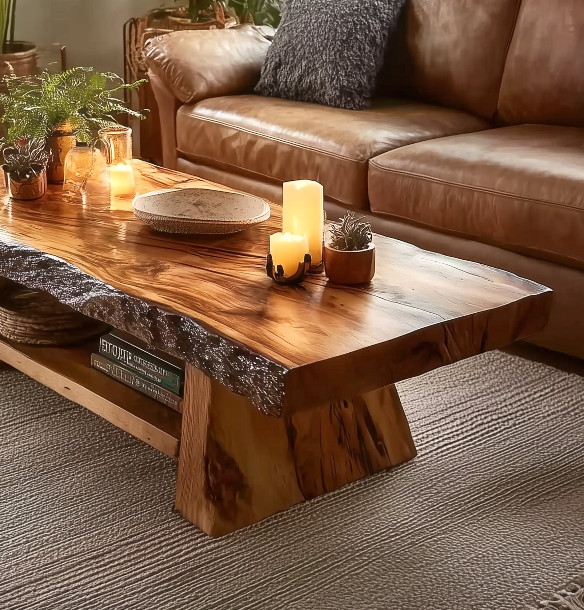 Coffee Table Side Table – Rustic Mid Century Handmade Vintage Furniture