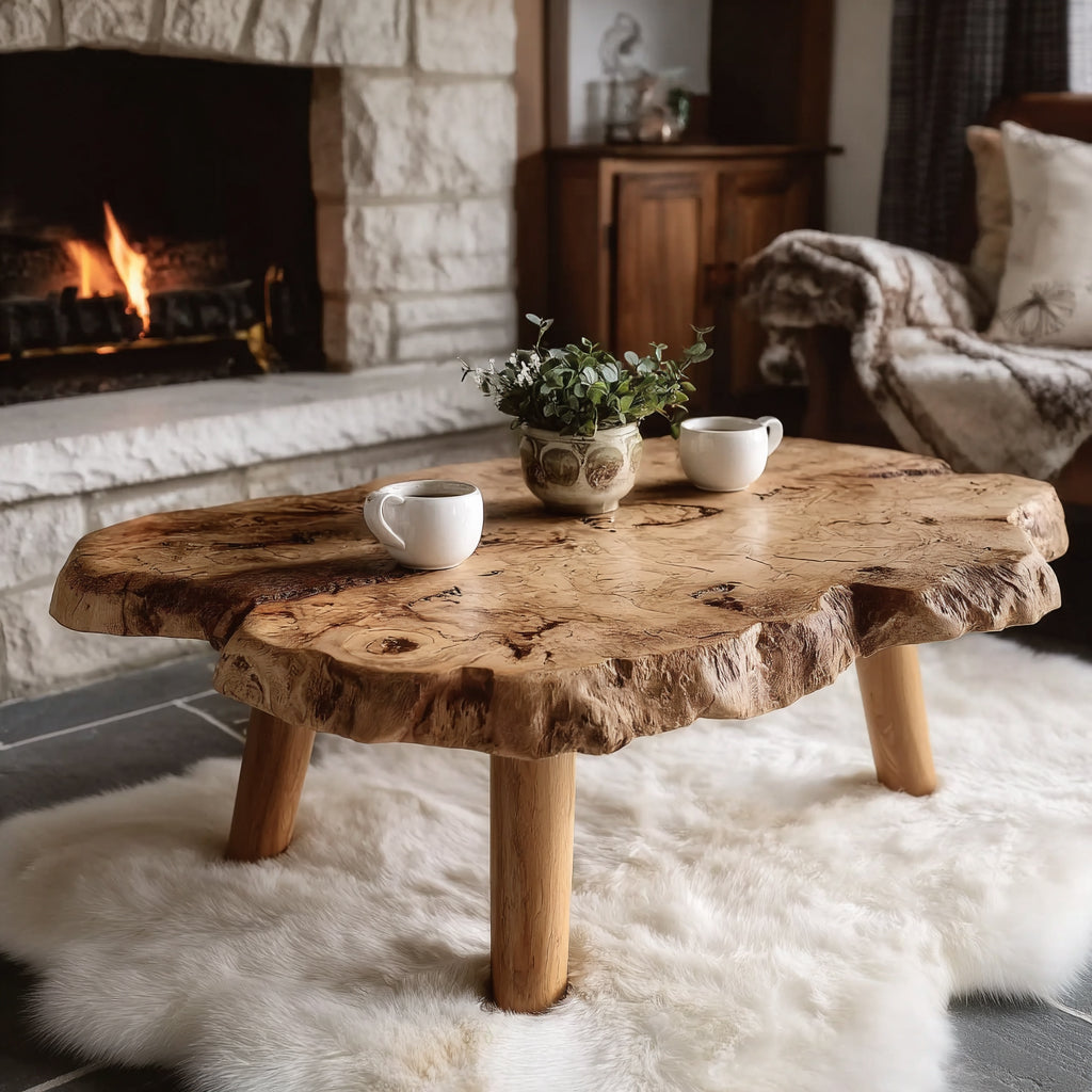 Farmhouse Solid Wood Table – Living Room Accent Furniture