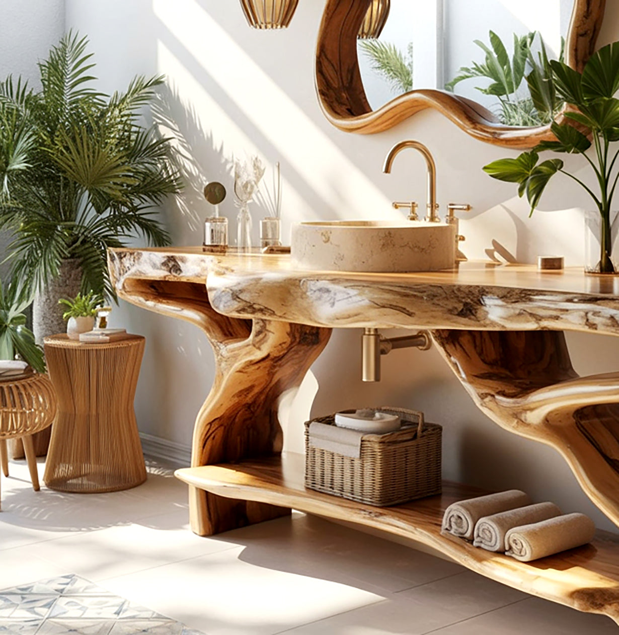 Handmade Rustic Barnwood Bathroom Vanity – Single Sink Farmhouse Vanity