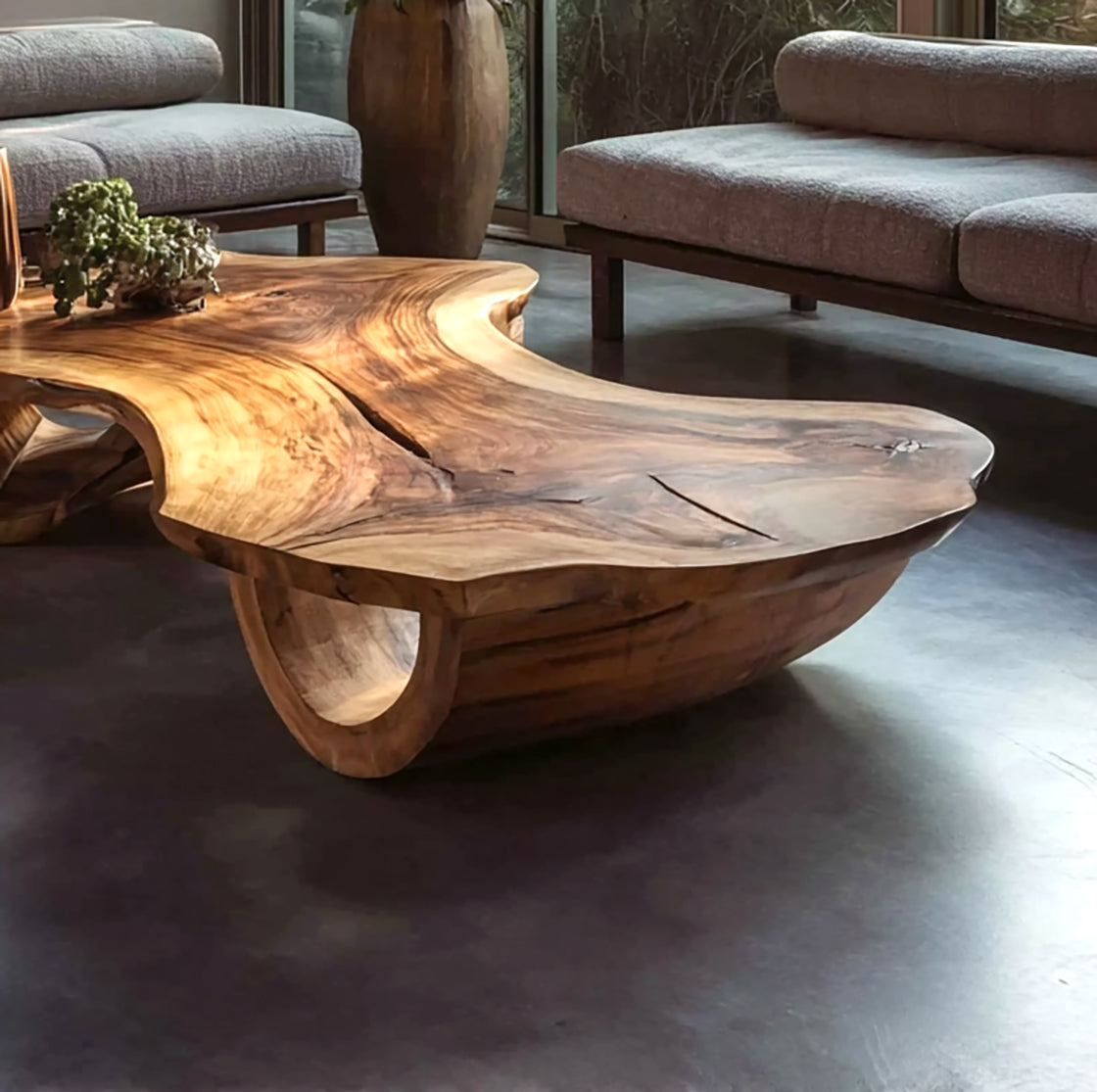 Rustic Reclaimed Wood Coffee Table with Shelf – Handmade Farmhouse Barnwood Furniture