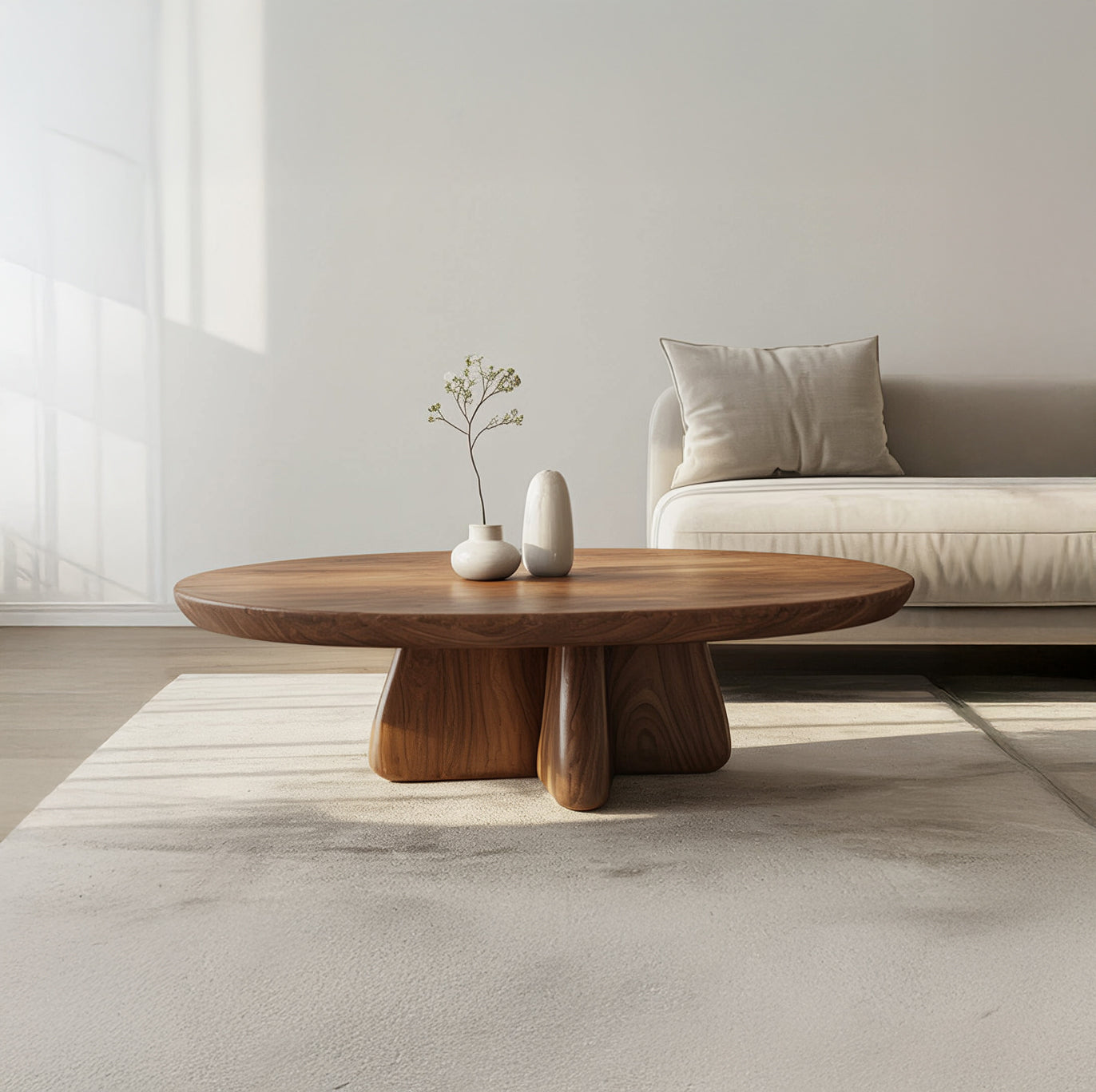 Solid Wood Organic Coffee Table – Handcrafted Live Edge Centerpiece for Living Room