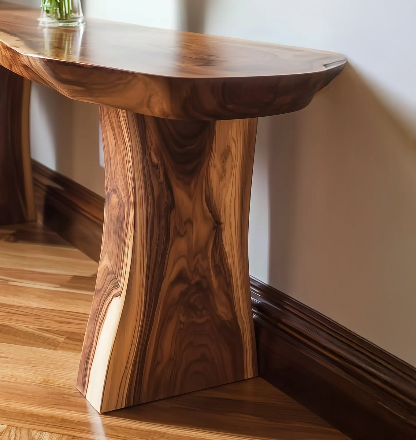 Rustic Solid Wood Console Table Farmhouse Hallway Console, Modern Wooden Sofa Table