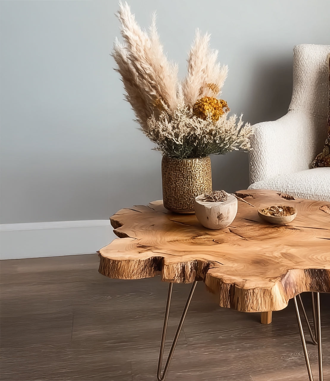 Live Edge Coffee Table Hand Made Contemporary Stunning