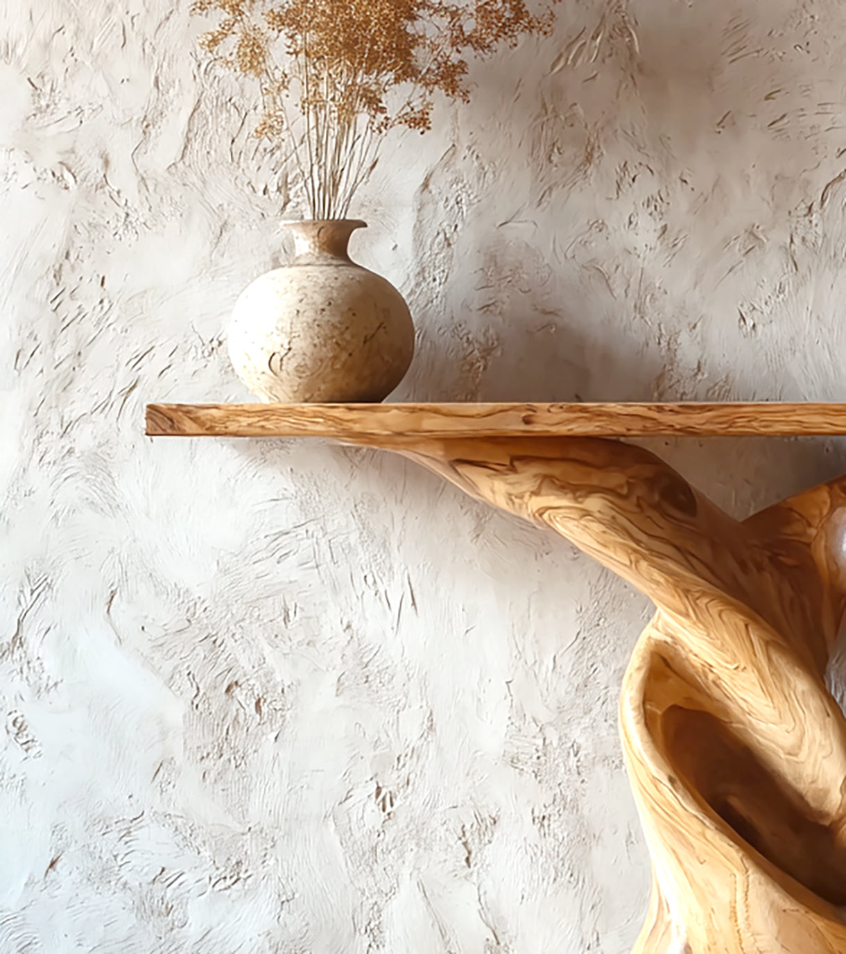 Handmade Unique Console Table – Rustic Solid Wood Entryway & Living Room Décor