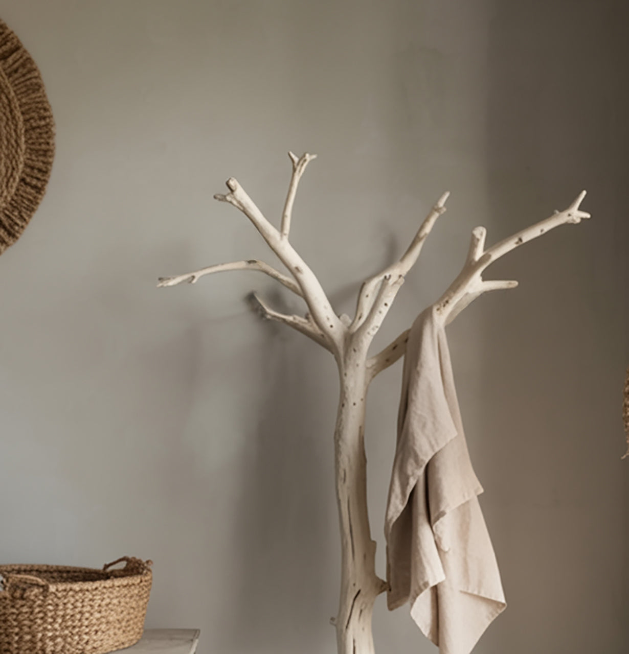 Handmade Wooden Tree Coat Rack – Rustic Solid Wood Hall Tree, Eco-Friendly Entryway Organizer