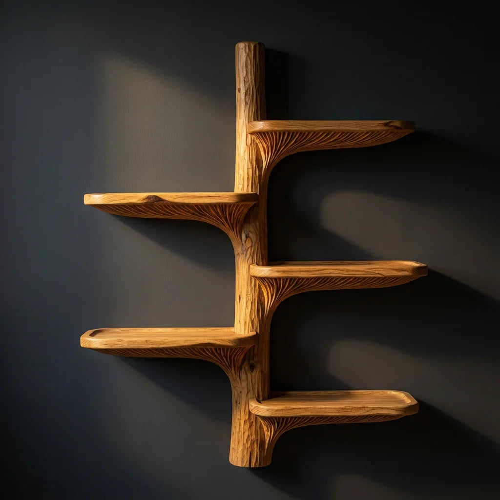 Wall Mounted Mushroom shelf With Curved Branch Shelves - Ashdeco 2026