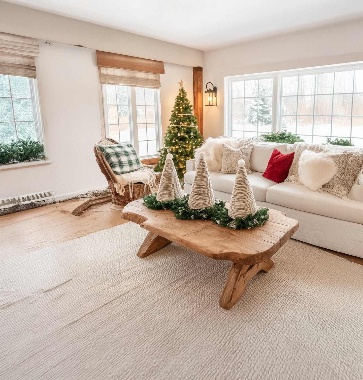 Handcrafted Rustic Solid Wood Coffee Table – With Shelf Storage