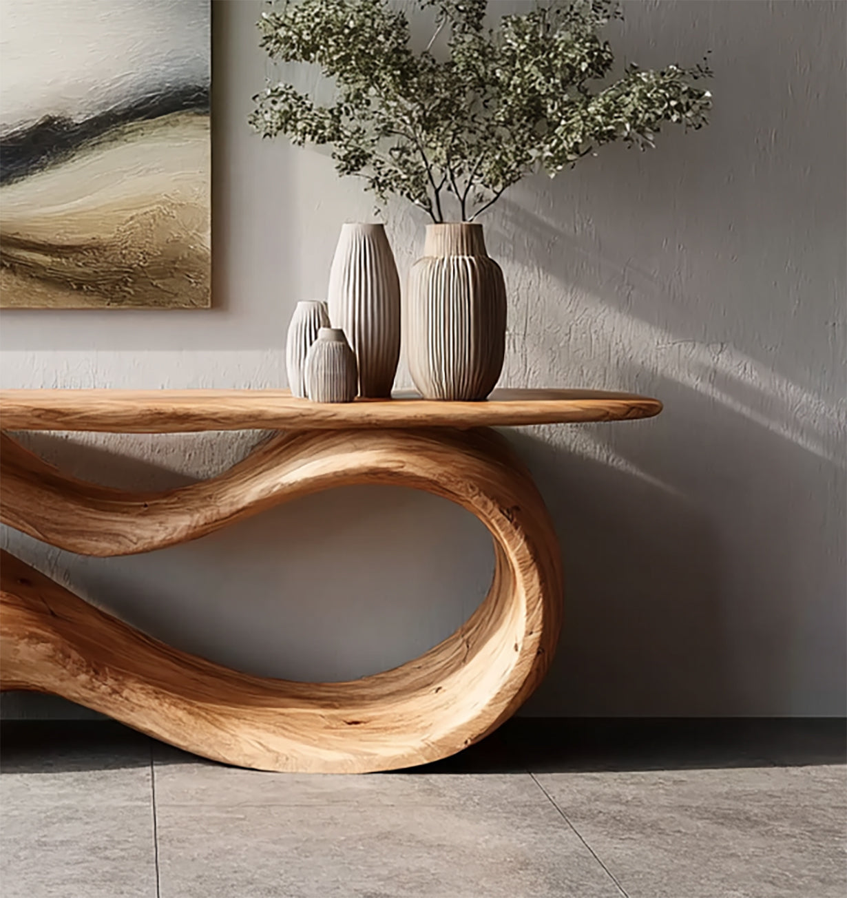 Handmade Solid Wood Console Table – Rustic Farmhouse Live Edge Hallway, Entryway & Sofa Table