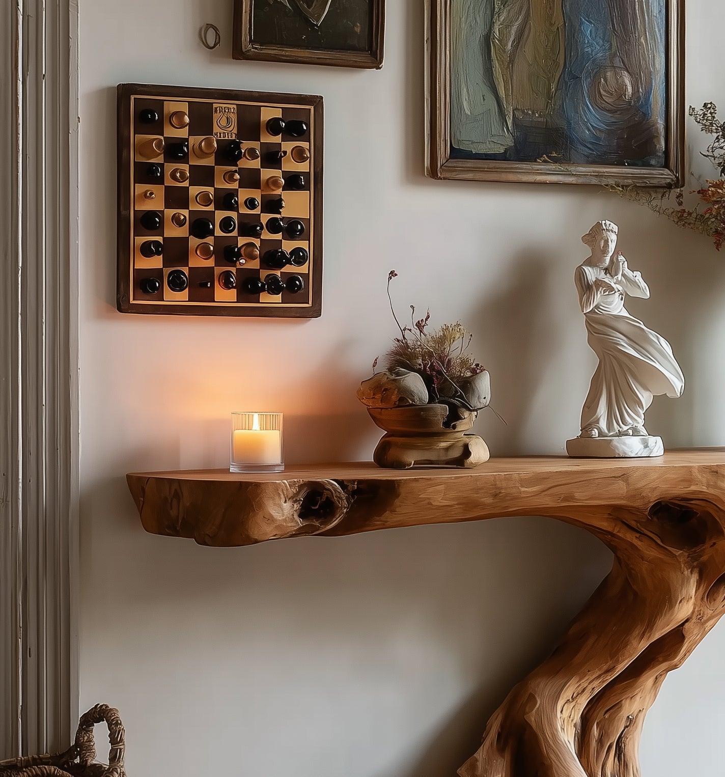 Rustic Wooden Console Table – Reclaimed Entryway Table, Modern Farmhouse Side Table
