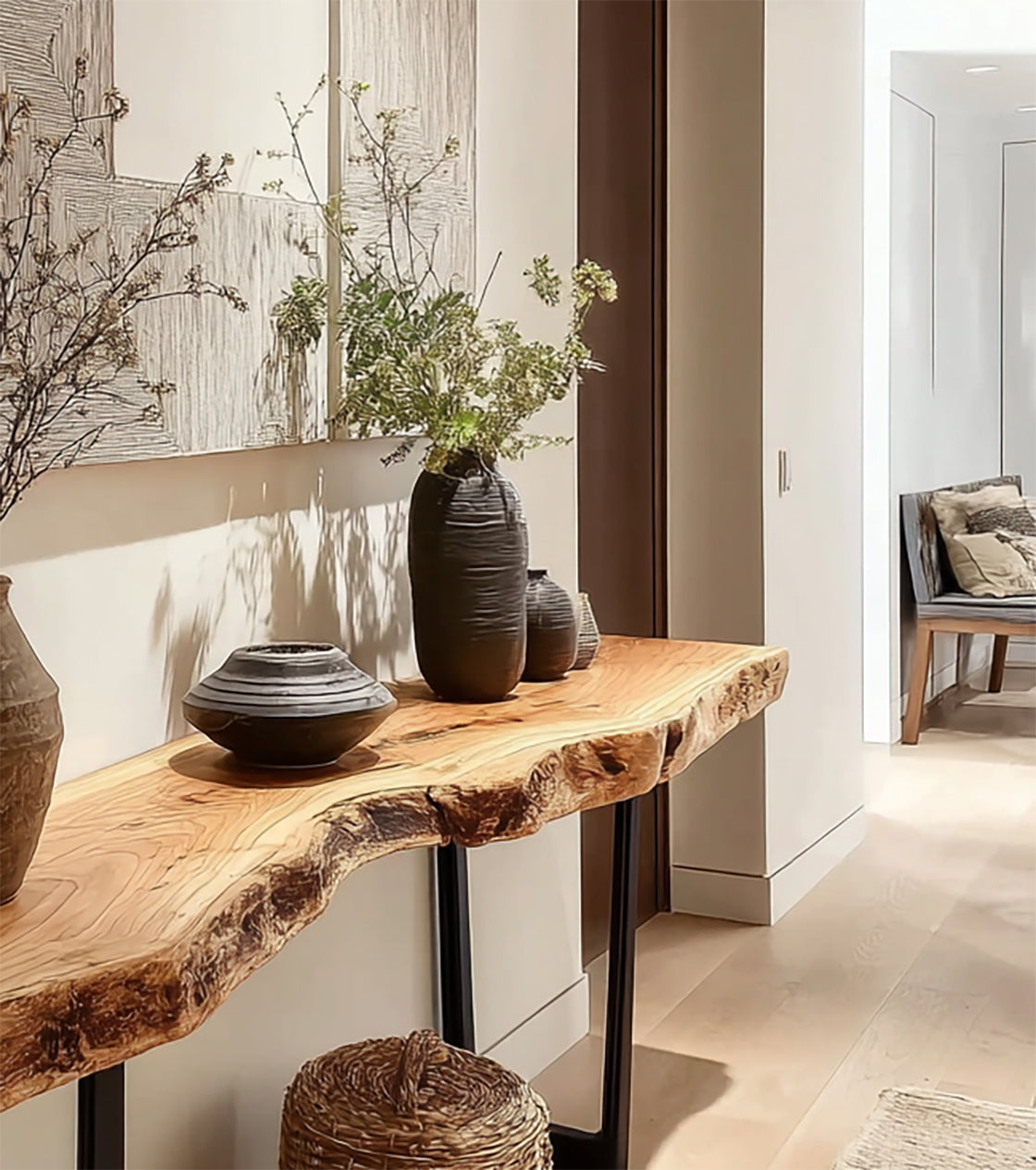 Console Table - Live Edge Sofa Table, Modern, Live Edge, Sofa Table