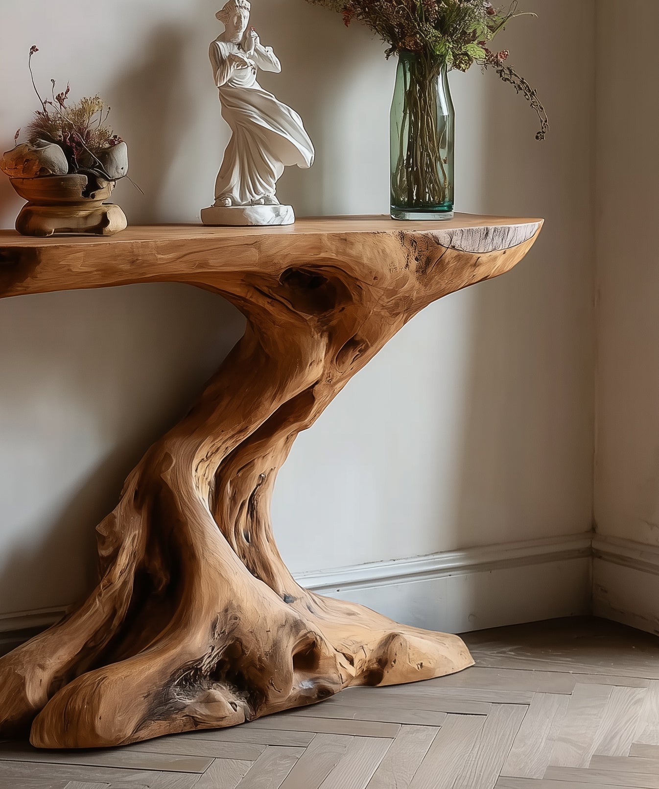 Rustic Wooden Console Table – Reclaimed Entryway Table, Modern Farmhouse Side Table