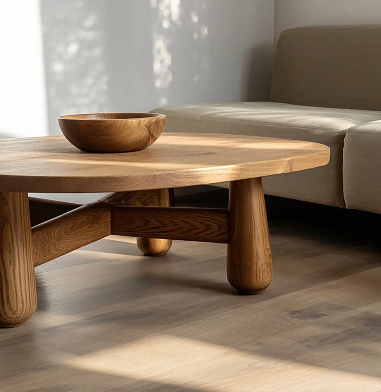 Modern Farmhouse Wood Coffee Table – Live Edge Slab Table for Living Room
