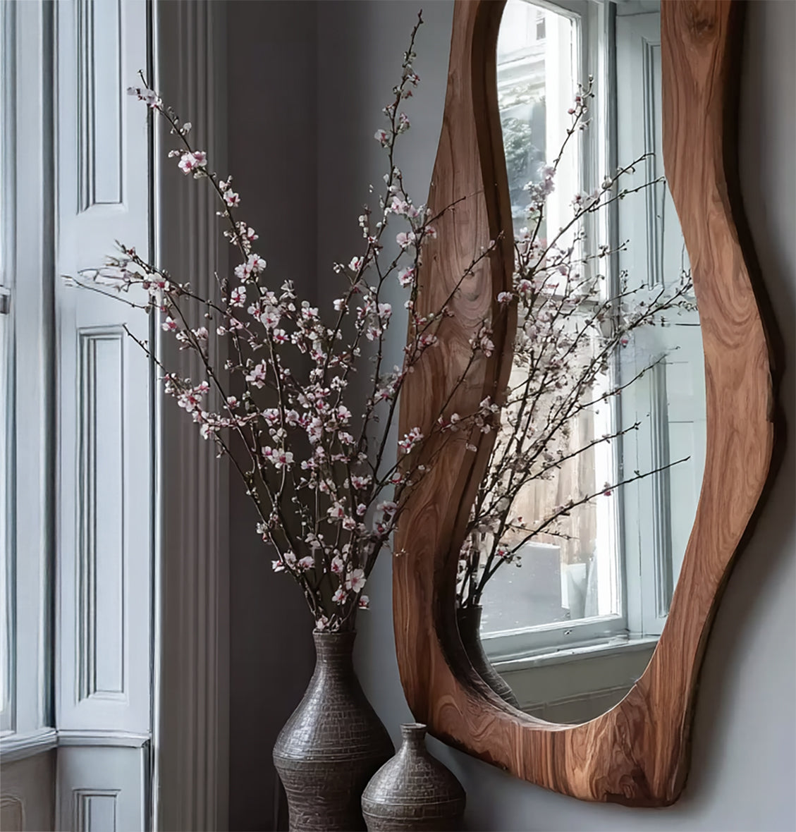 Live Edge Wood Wall Art & Floor Mirror Frame – Unique Home Decor