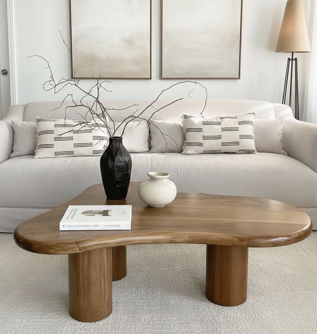 Solid Wood Organic Coffee Table – Handcrafted Live Edge Centerpiece for Living Room