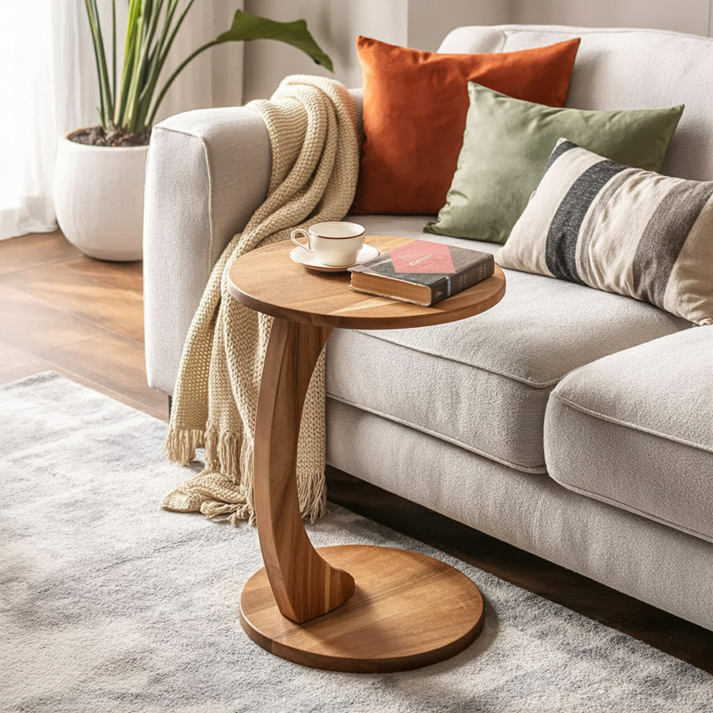 Rustic Solid Wood Entryway Table for Modern Farmhouse