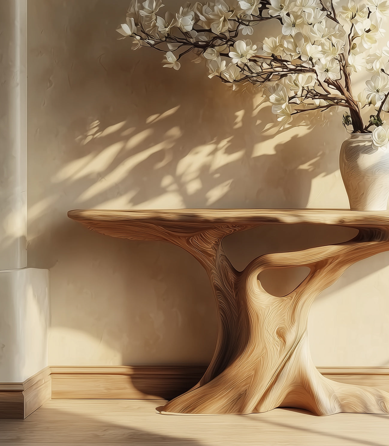 Handcrafted Live Edge Console Table Rustic Farmhouse Entryway