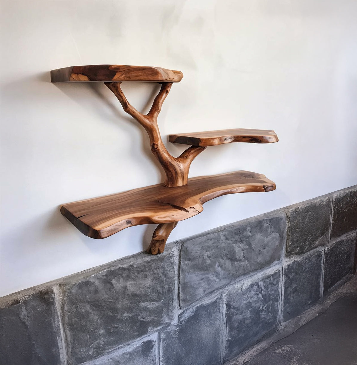 Tree Branch Floating Shelf – Natural Driftwood Wall Decor