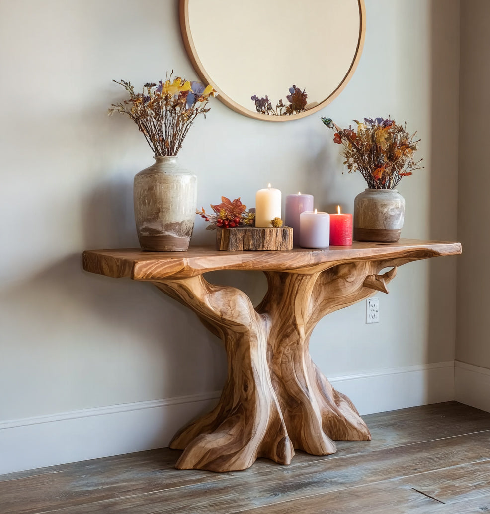 Rustic Wood Console Table – Farmhouse Entryway, Hallway & Sofa Table