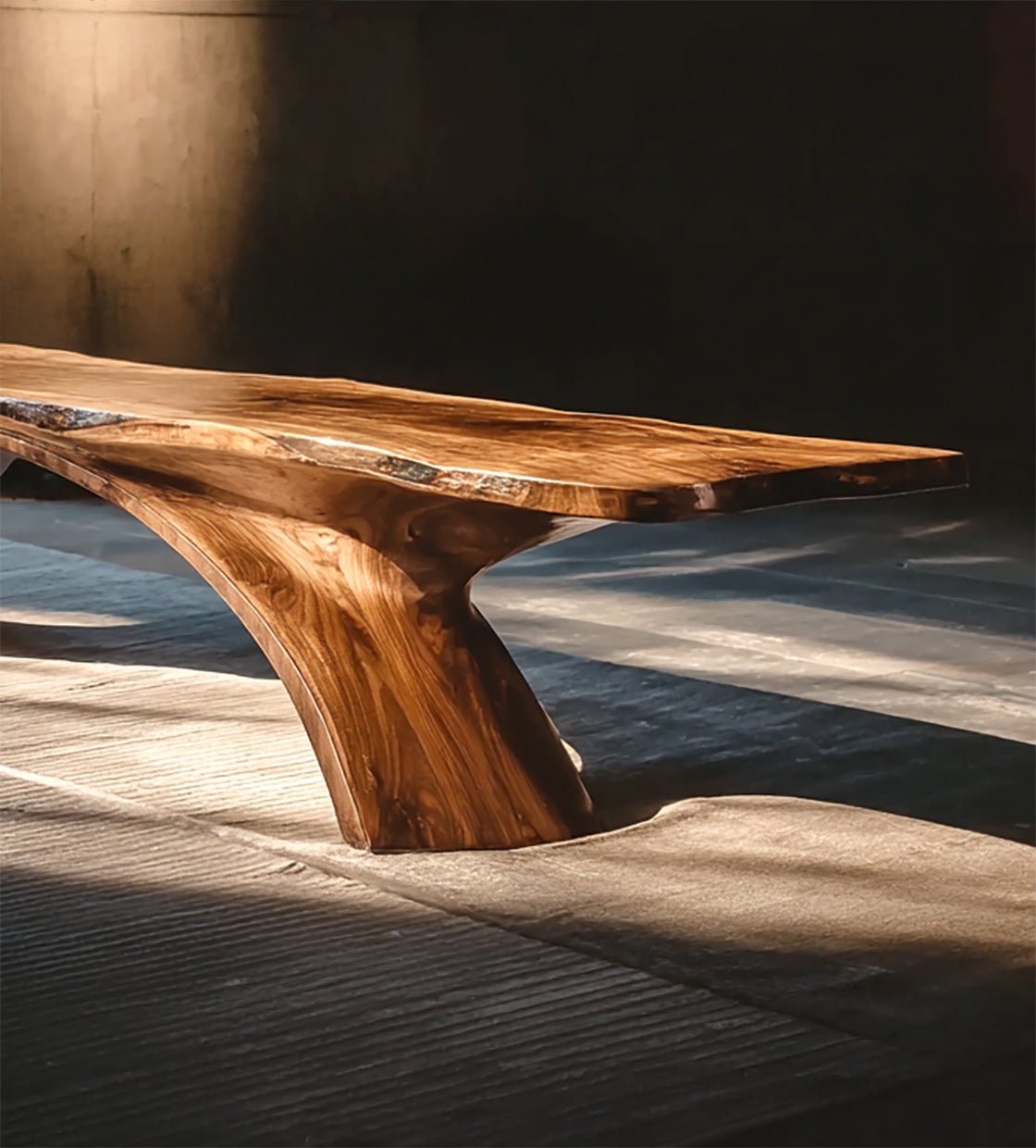 Handmade Walnut Bench – Modern Solid Wood Seating for Living Room or Entryway