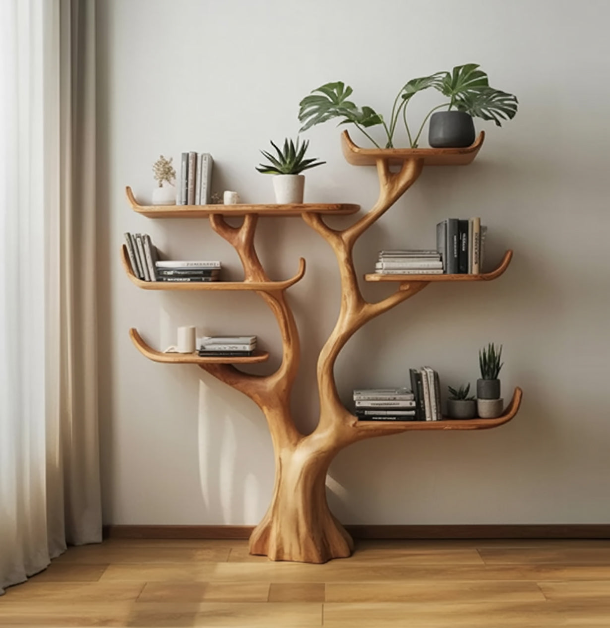 Handmade Tree BookShelf Living Room Decor Gift
