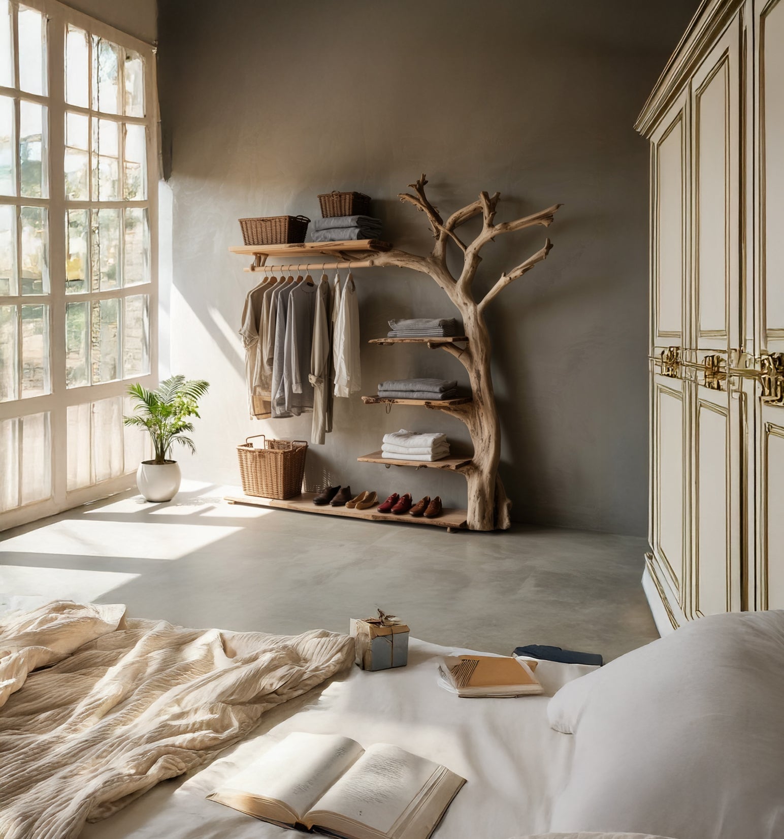 Solid Wood Coat Hanger Stand Coat Rack with Shelf – Personalized Wall Hooks