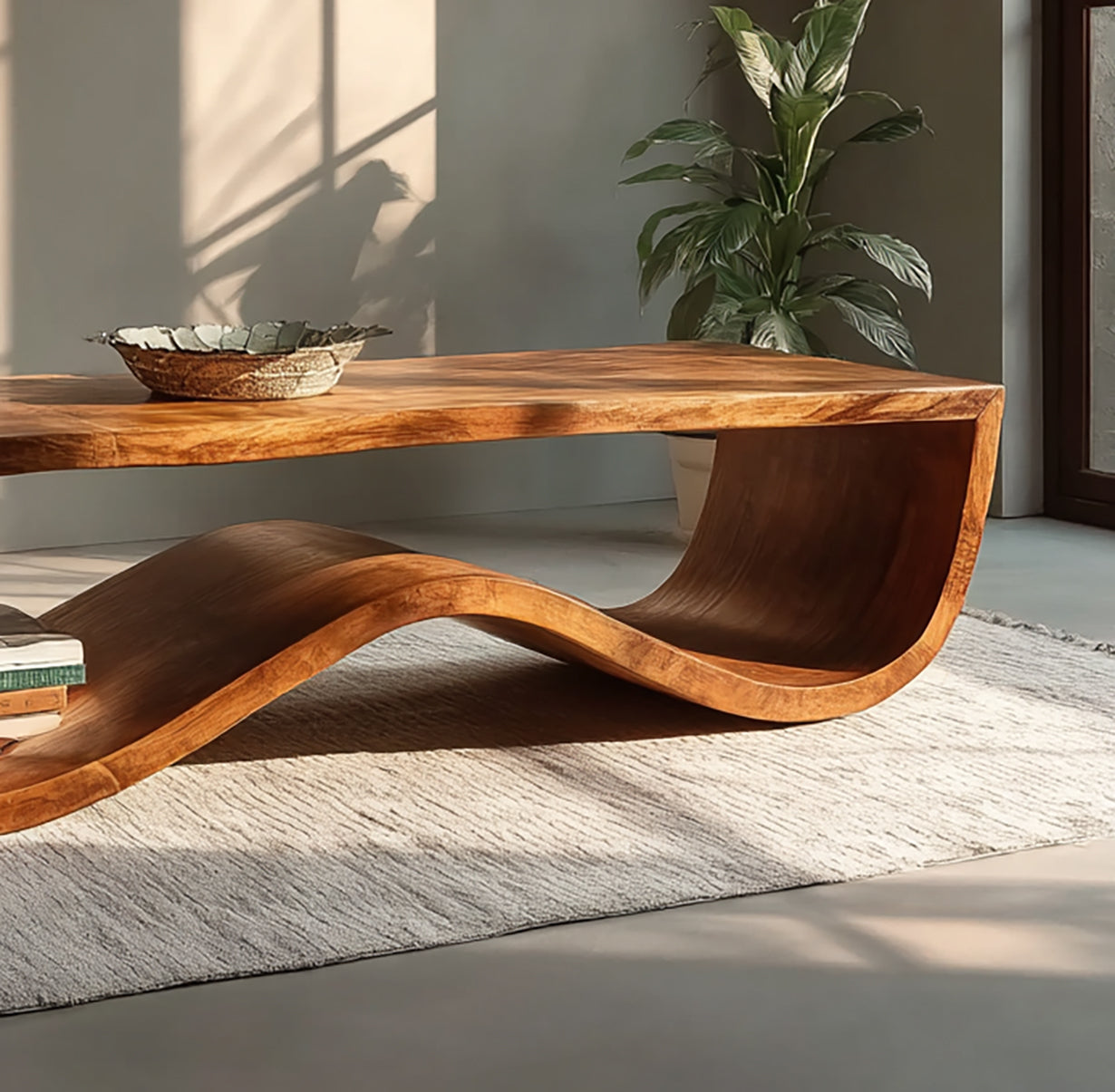 Luxury Coffee Table with Storage Shelf for Living Room